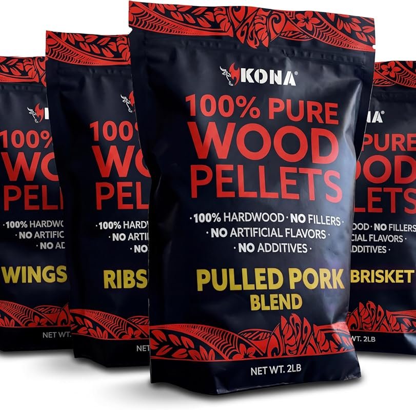 Kona Wood Pellets Variety Pack - Brisket, Ribs, Wings Blend for Ninja