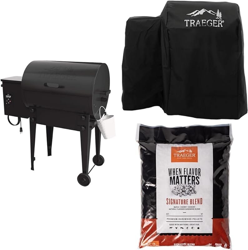 Tailgater Portable Wood Pellet Grill and Smoker with Cover and Signatu