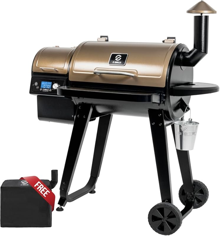 Z GRILLS ZPG-450A2 Wood Pellet Grill & Smoker with PID Controller and 