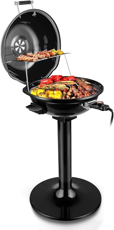 Techwood 1600W Indoor/Outdoor Electric Grill with Adjustable Heat & Dr