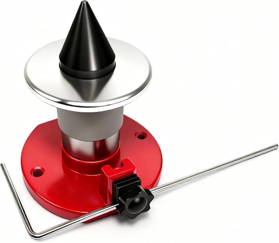 Red Magnetic Wall Mount Lawn Mower Blade Balancer Accessory, Replaceme
