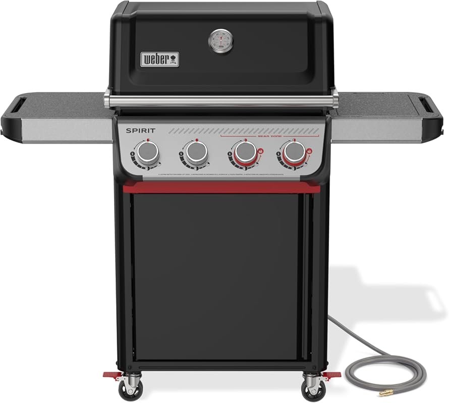 Weber Spirit E-425C Natural Gas Grill: 4 Burners, Boost Burners, Sear