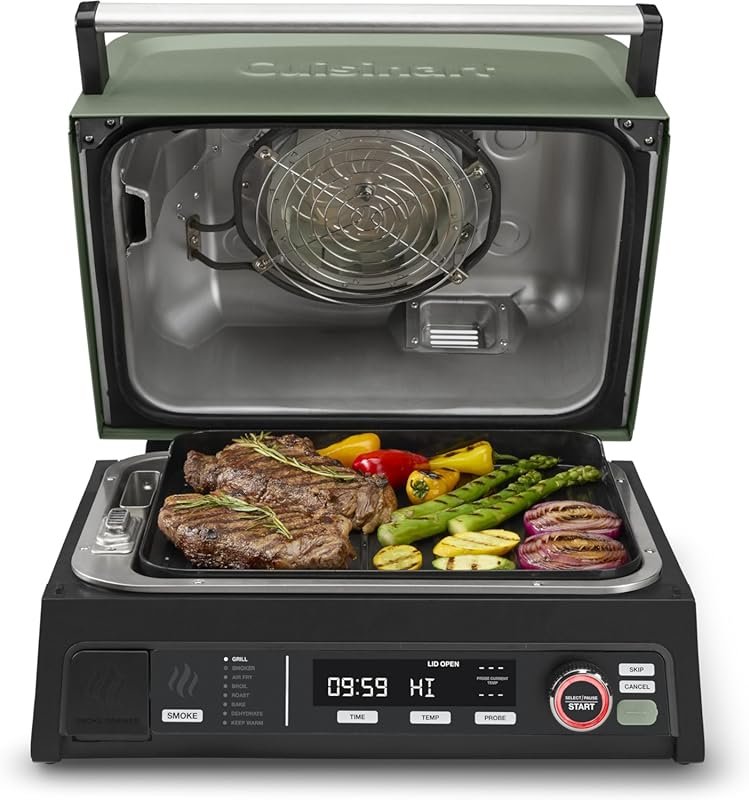 Cuisinart FlavorBoost™ 8-in-1 Outdoor Electric BBQ Grill & Smoker with
