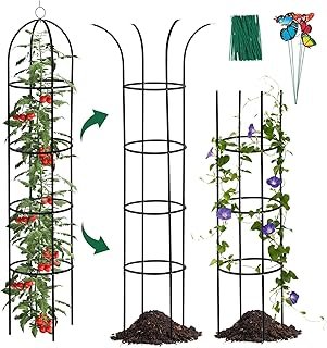 100% Metal Garden Obelisk Trellis Climbing